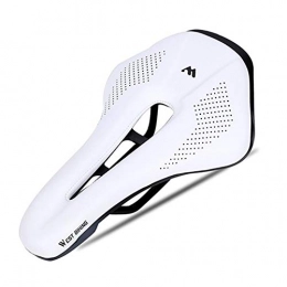AYCPG Spares AYCPG Bike Saddle Shock Absorbing Hollow Bicycle Saddle Anti-skid Extra Soft Mountain Bike Saddle MTB Road Cycling Seat Bicycle Accessories Racing Saddle lucar (Color : 350G White no Clamp)