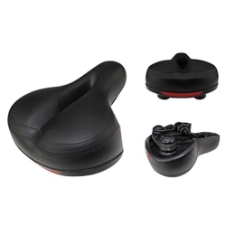 barsku Comfortable Bicycle Seat for Men and Women, Plus Size Bicycle Saddle Soft Shock Absorbing Universal Fit for Road and Mountain Bike with Waterproof Cover, 103416FM4TC0Q, Black