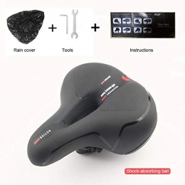 BFFDD Mountain Bike Seat BFFDD Comfort Bike Saddle Shock Absorber Mountain MTB Road Bicycle Cycling Seat Soft Cushion Pad Solid Reliable Bicycle Accessories (Color : Light Grey)