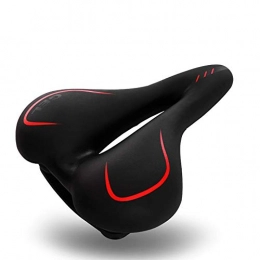 WGLG Mountain Bike Seat Bicycle Accessories Shockproof Mtb Bike Bicycle Big Wide Saddle Seat Soft Comfortable Cycling Cushion With Reflective Strap