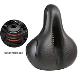 TZK Mountain Bike Seat Bicycle Big Bum Saddle Seat Mountain Road MTB Bike Bicycle Thick Soft Comfortable Breathable Hollow Out, A