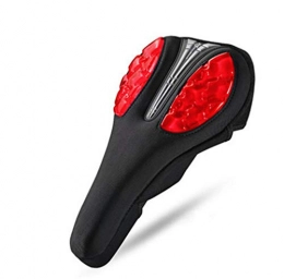LHY RIDING Mountain Bike Seat Bicycle Cushion Cover Mountain Bike Riding Seat Silicone Thickening Male Cushion Bicycle Equipment Comfort, Red