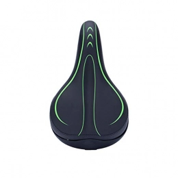 Bicycle Saddle,DUAL SHOCK ABSORBING BALL,Most Comfortable Leather Bike Seat,Memory Foam Padded Wide Bicycle Seat,Green