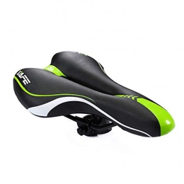 XJZM Spares Bicycle Saddle, Memory Foam Padding, Racing Bicycle Seat, Comfortable Hollow Ergonomics, Suitable for Men and Women (green)