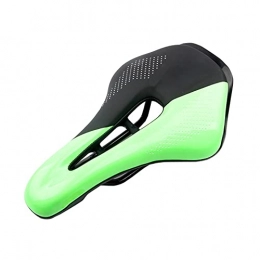 SONG Spares Bicycle Saddle Mountain Bike Cushion for Men Skid-proof Soft PU Leather MTB Cycling Saddles Road Bike Seats (Color : Light Green)