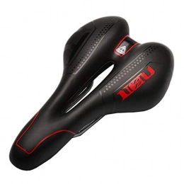 SKSKUE Mountain Bike Seat Bicycle Saddle Skidproof Seat Silica Gel Cushion Breathable Sillin Bicicleta MTB Road Bike Cycling Bicycle Saddle (Color : Black Red)