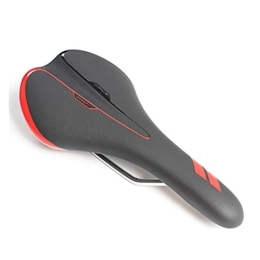 Bktmen Mountain Bike Seat Bicycle Saddle Sports Soft Cushion Seat For Mountain Road BMX Bike Bicycle Ergonomics Design Saddle Breathable Black / Red Bicycle seat (Color : Red)