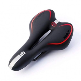 SKSKUE Mountain Bike Seat Bicycle Saddle Thick MTB Bike Seat Soft Comfortable Bike Hollow Breathable Cycling Saddle Cushion Mat Sillin Bicicleta (Color : Red)