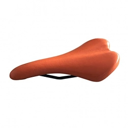 BUYD Mountain Bike Seat Bicycle Seat Road Folding MTB Mountain Fixed Gear Mountain Bmx Cycling Bike Bicycle Saddle Soft Accessories Leather (Color : Orange)