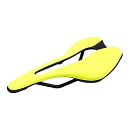 Bktmen Spares Bicycle Seat Saddle Cycling Seat Cushion Pad MTB Road Mountain Bike PU Leather for Outdoor Cycle Biking Accessories Bicycle seat (Color : Yellow)