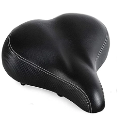 Bicycle Seat Saddle, Soft, Breathable and Shock-Absorbing, Mountain Bike Seat, Bicycle Accessories, Comfortable Memory Foam Waterproof Leather Widened Bicycle Seat Cushion