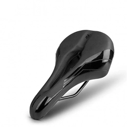 Roulle Spares Bicycle Seat Upper Waterproof PVC Leather MTB Saddle Seat Bicycle Seat Breathable Middle Hollow Mountain Bike Saddle Black