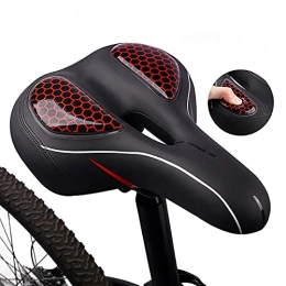 Zasole Spares Bicycle Seat with Taillight, High Density Memory Sponge Bike Saddle Seat, Comfortable Breathable Bike Seat Universal Fit Cycling Seat, Red