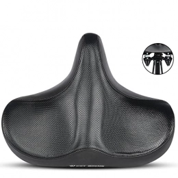 dfhf Spares Bike Cushion Super Wide Thick Bicycle Seat Bicycle Accessories Soft and Breathable Suitable for Mountain Bikes Exercise Bikes Black-L