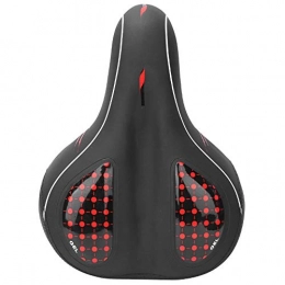 Sugoyi Mountain Bike Seat Bike Pad, Bicycle Saddle, Shock Absorb Breathable for Mountain(red, Non-porous (solid type) large saddle)
