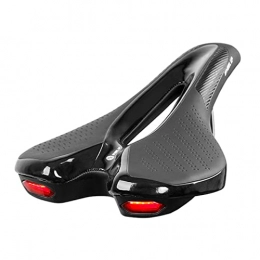 Lechnical Spares Bike Saddle Bicycle Soft Saddle with USB Charging Warning Taillight Breathable Seat Cushion for Mountain Bike Road Bike