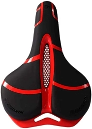 Bike Saddle Bike Seat Breathable Thickened Mountain Bike Seat Cushion Bicycle Cycling Replacement Parts For Women Men (Color : Red Black)