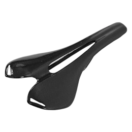 Weikeya Spares Bike Saddle, Center Hollow Design 143mm / 5.6in Wide Mountain Bike with Small Grid Look for Bike (3K gloss)