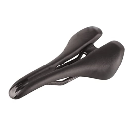 Dioche Spares Bike Saddle, Comfortable Bike Seat, Breathable Bicycle Saddle Cushion for Men Women, Carbon Leather + PU Bicycle Saddle Replacement for MTB Mountain Road Bike, Hollow Cycling Seat Cushion