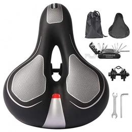 VICELEC Spares Bike Saddle, Comfortable Bike Seat with 16 in 1 multi-tool, Soft Cushion, for Mountain Bikes and City Bikes