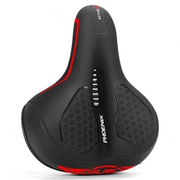 SIRUL Mountain Bike Seat Bike Saddle, Comfortable Men Women Bicycle Seat Memory Foam Padded Cycling Saddle Cushion, Hollow and Ergonomic Bicycle Seat, with Reflective Strips Fit for Road Bike and Mountain Bike