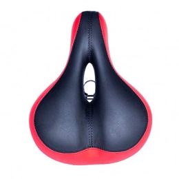 DJYSZ Spares Bike Saddle Extra Wide Large Comfort Cushion Hollow Design PU Leather Reflective Mountain Bike Seat Accessories