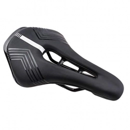 Wwrb Mountain Bike Seat Bike Saddle Hollow, PU Comfortable Thickened Hollow High-Elastic Soft Breathable for Road Mountain Or Spinning Class Cycling, Exercise Outdoor Bike for Women Men(Black)
