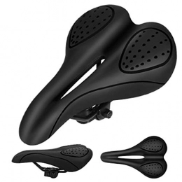 SIRUL Mountain Bike Seat Bike Saddle Professional Mountain Bike Gel Saddle, Memory Sponge Bike Saddle with Central Relief Zone and Ergonomics Design Fit for Mountain Bikes, City Bikes and Outdoor Bikes, Black
