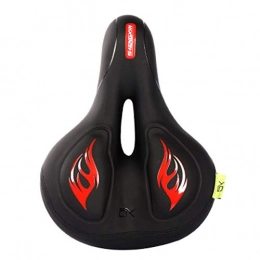 SIRUL Spares Bike Seat, Bicycle Saddle, Comfortable Soft Wide Bike Gel Saddles, Hollow and Ergonomic Bicycle Seat, Fit for Road Bike and Mountain Bike, Red