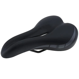 YGAKX Spares Bike Seat, Bicycle Saddle Comfortable Wide Padded Mountain Bike Seat, Extra Soft MTB Road Bicycle Saddle Gel Leather Padded Cushion Seat Saddle for Bicycle Parts