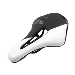 WZLYHD Spares Bike Seat Bicycle Saddle Seat Mountain Bike Cushion For Men Skid-proof Soft Leather MTB Cycling Saddles Road Bike Seats (Color : White)