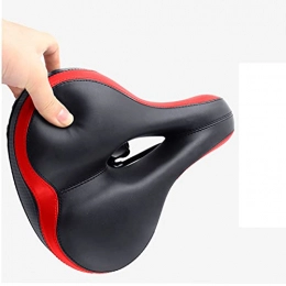 Bluetooth earphone Mountain Bike Seat Bike Seat Bicycle Saddle, Waterproof Replacement Leather Bicycle Seat Cushion, Shock-Absorbing Spring Reflective Strip, Thickened Memory Foam, For Cycling Spin Mountain Bike Compatible