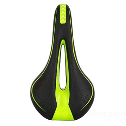 Bike Seat Bicycle Saddles Mountain Bike Saddles Hollow Seat For MTB, Spin Bikes, Outdoor Cycling (Size:27 * 15cm; Color:Black+Green)