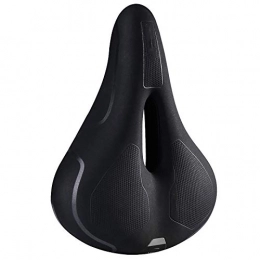 NgMik Spares Bike Seat Clamps Thickened Breathable Non-slip Memory Foam Seat Mountain Bike Bicycle Seat MTB Saddle (Color : Black, Size : 26x20cm)