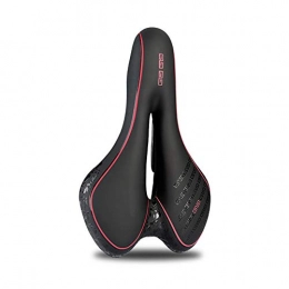 Bike Seat Comfort Bike Saddle with Memory Foam Breathable Soft Bicycle Cushion for Women Men MTB Mountain Bike,black and red