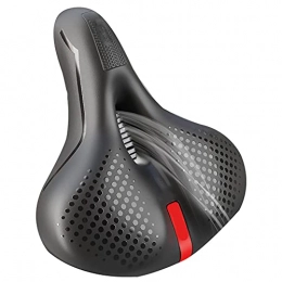 CHYL Spares Bike Seat, Comfort Cycle Saddle, Wide Cushion Pad Waterproof Soft Cycle Seat Suitable For Women And Men, Professional In Road Bike, Mountain Bike, Exercise Bike, Folding Bike, Blackred
