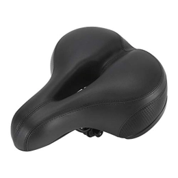 FOUNCY Mountain Bike Seat Bike Seat Cover, Bike Seat Cushion 2PCS Thickened Bicycle Saddle Seat Cycling Breathable Soft Saddle Seat Cover MTB Mountain Bike Pad Cushion Cover Wide Big Bum Saddle (Color : Black)
