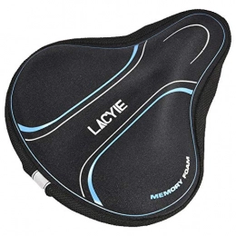 Bike Seat Cover Padded,Lacyie Gel Bike Seat Cover Comfortable Waterproof Bike Saddle Cushion with Non-Slip Pads for Women Men,Fits Spin, Stationary,Cruiser Bikes,Mountain Bike,Road Bike,Indoor Cycling