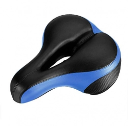 WH-IOE Spares Bike Seat Cushion Wide Bum Cycling Sprung Bike Saddle Bicycle Seat Gel Cushion Comfort Soft Saddles With Reflective Stripe Comfortable Seat (Size:Onesize; Color:Blue)
