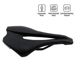 STRTT Mountain Bike Seat Bike Seat Gel Waterproof Bicycle Saddle with Central Relief Zone and Ergonomics Design for Exercise Bike and Outdoor Bikes Men and Women