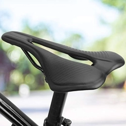 Serlium Mountain Bike Seat Bike Seat, Hollow Saddle Breathable Microfiber Leather Bike Seat Cushion for Men Women Mountain Road Bikes Cycling Bike Seat Cover 10.2x5.8x2.3in