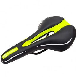 ReedG Spares Bike Seat Mountain Bike Simple Middle Hole Saddle Bicycle Seat Riding Equipment Seat Waterproof (Color : Green, Size : 27.5x15cm)