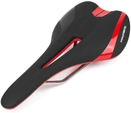 MGE Spares Bike Seat, Mountain Soft Comfy Sprung Gel Bicycle Saddle With Taillight For Men Women Padded Leather (Color : B)
