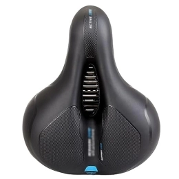 Homesally Spares Bike Seat, Reflective Hollow Breathable Gel Seat Shock Absorbing Saddle, Off-Road / Race / Recreational Mountain Bike Accessories, Black blue, the leisure