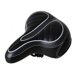 SSLL Spares Bike Seat Saddles Bike Seat Comfortable Wide Big Bicycle Soft Pad Cycling Saddle Saddle Shockproof Providing Pleasant Driving Experience (Color : Black)