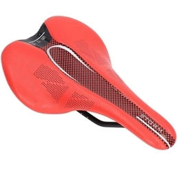 plplaaoo Spares Bike Seats for Comfort, Mountain Bike Saddle, Ultralight, Soft, Mountain Bike Seat Cushion, Microfiber Leather Bicycle Seat Ergonomic Design, for Road Bicycle, Mountain Bike(red)