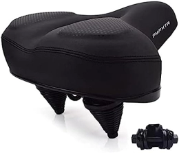 Bike Seats For Women Comfort Wide Bicycle Saddle Extra Soft Gel Bike Seat, Hollow Design Bike Saddle, Mountain Bicycle Seat Cushion With Dual Shock Absorbing,Black,Without Clip Code,Freedom76