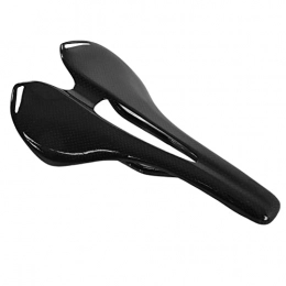 bizofft Spares bizofft Bike Saddle, 3K Center Hollow Mountain Bike High Friction Force Simple Installation for Long Riding(3K bright light)