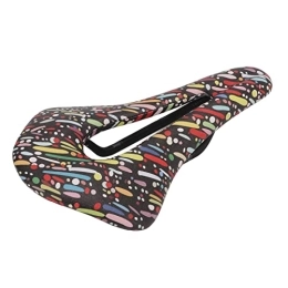 Bnineteenteam Mountain Bike Seat Bnineteenteam Bicycle Saddle, Bicycle Leather Soft Saddle Double Track Seat Tube Mountain Bike Hollow Seat Cushion for Cycling(black)