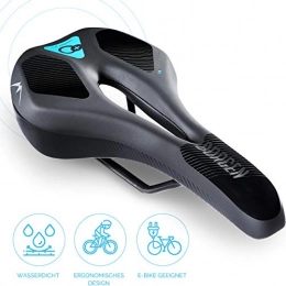 Borgen Bicycle Saddle for Men and Women, Ergonomic, with Memory Foam and Gel - Comfortable for Long Trips - for City Trekking Bike, MTB, Road Bike and E-Bike